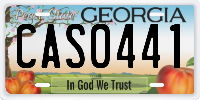 GA license plate CAS0441