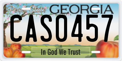 GA license plate CAS0457