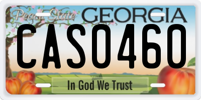 GA license plate CAS0460