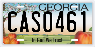 GA license plate CAS0461