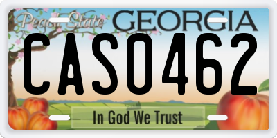 GA license plate CAS0462