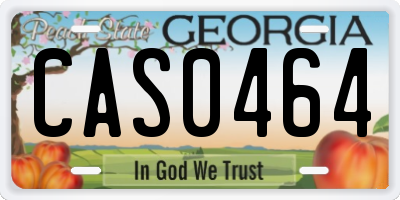 GA license plate CAS0464