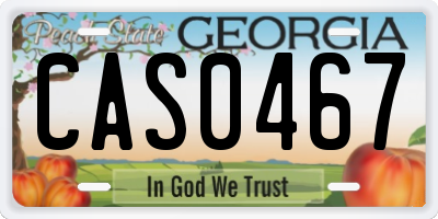 GA license plate CAS0467