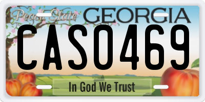 GA license plate CAS0469