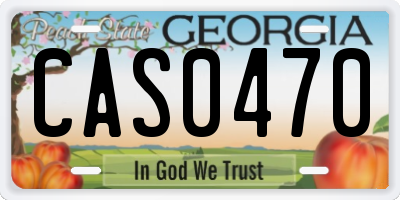 GA license plate CAS0470