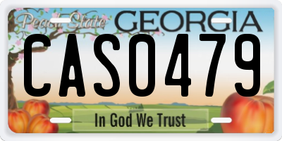 GA license plate CAS0479