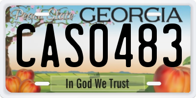 GA license plate CAS0483