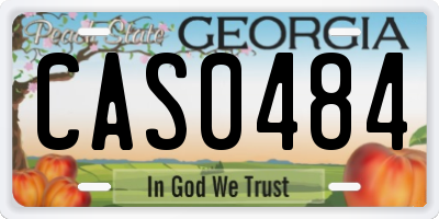 GA license plate CAS0484