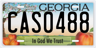 GA license plate CAS0488