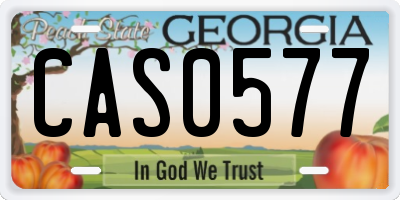GA license plate CAS0577