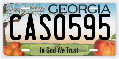 GA license plate CAS0595