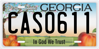 GA license plate CAS0611