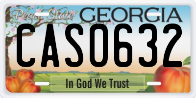 GA license plate CAS0632