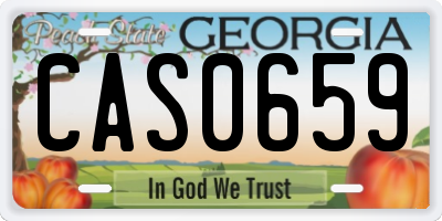 GA license plate CAS0659