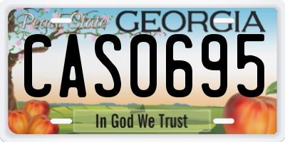 GA license plate CAS0695