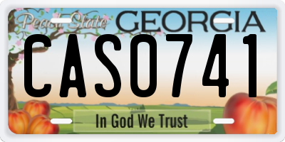 GA license plate CAS0741