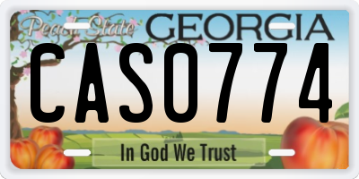 GA license plate CAS0774