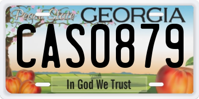 GA license plate CAS0879