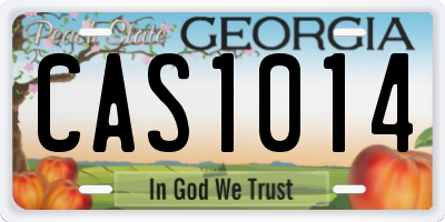 GA license plate CAS1014