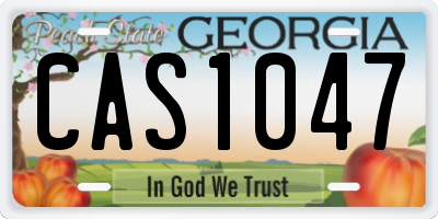 GA license plate CAS1047