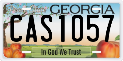 GA license plate CAS1057