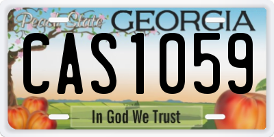 GA license plate CAS1059