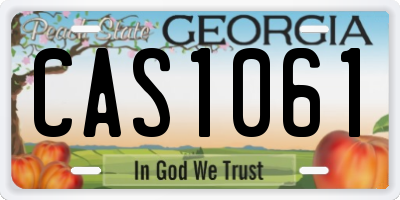 GA license plate CAS1061