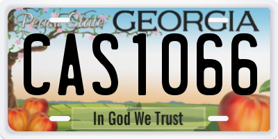 GA license plate CAS1066
