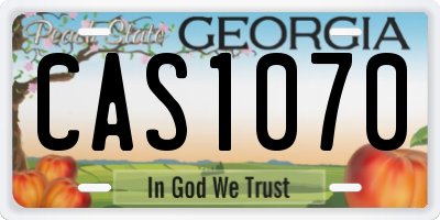 GA license plate CAS1070