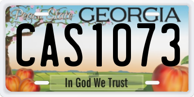 GA license plate CAS1073