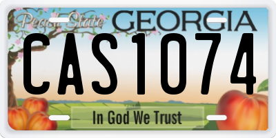 GA license plate CAS1074