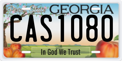 GA license plate CAS1080