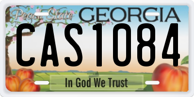 GA license plate CAS1084