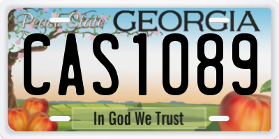 GA license plate CAS1089