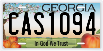 GA license plate CAS1094