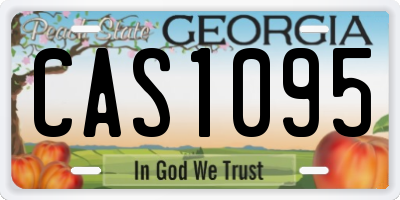 GA license plate CAS1095