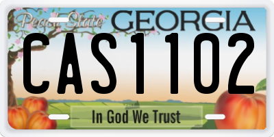 GA license plate CAS1102