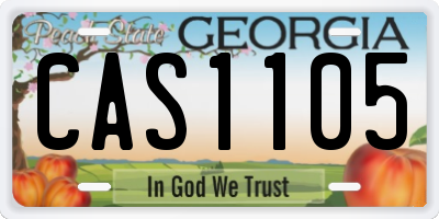 GA license plate CAS1105