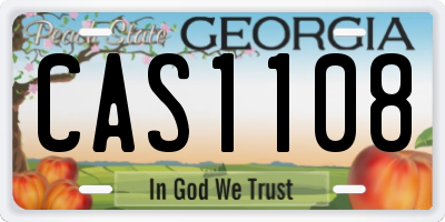 GA license plate CAS1108