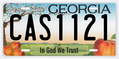 GA license plate CAS1121