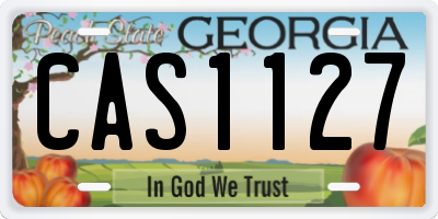 GA license plate CAS1127