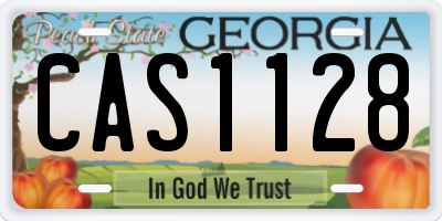 GA license plate CAS1128