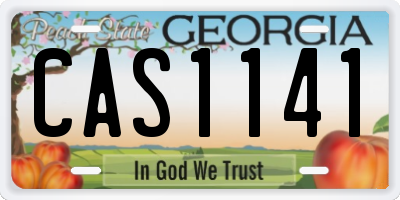 GA license plate CAS1141