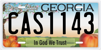 GA license plate CAS1143