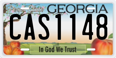 GA license plate CAS1148