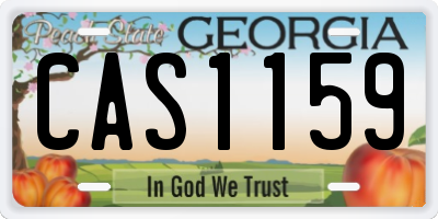 GA license plate CAS1159