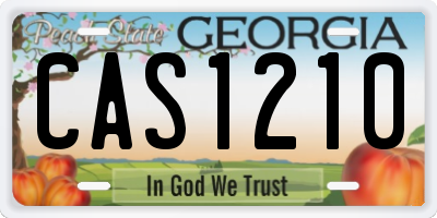 GA license plate CAS1210