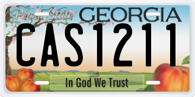 GA license plate CAS1211