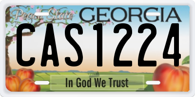 GA license plate CAS1224