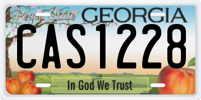 GA license plate CAS1228